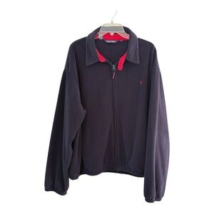 Vintage Polo Golf Ralph Lauren Fleece Jacket 2X 90s Blue Fleece Jacket Made USA